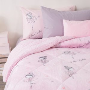 Duvet With Sherpa Ballet Single Size