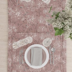 Squared Tablecloth Dandelion Rose