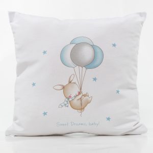 Decorative Cushion Printed Sweet Dreams Baby White-Blue