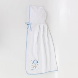 Baby Hooded Towel Sweet Dreams Baby White-Blue