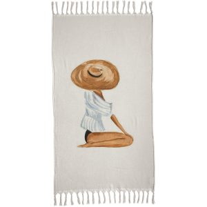 Pareo Beach Towel Fringes Myrto