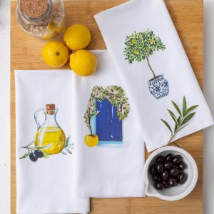 Kitchen Towels Olive Set 3Pcs