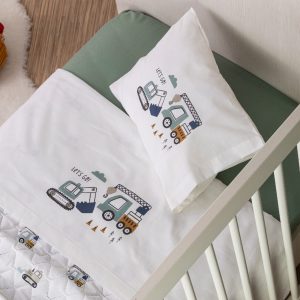 Cotbed Baby Bedsheets Set Crane