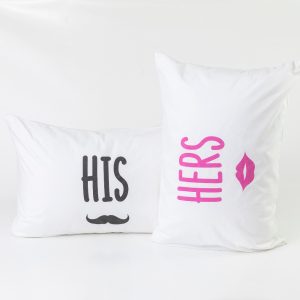 Pair Of Pillowcases Digital Print His&Hers