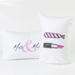 Pair Of Pillowcases Digital Print Tie&Lipstick