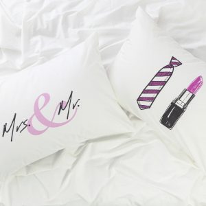 Pair Of Pillowcases Digital Print Tie&Lipstick