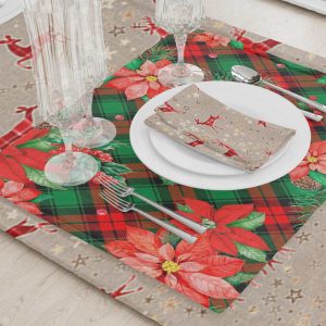 Christmas Squared Tablecloth Poinsettia