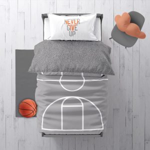 Duvet With Sherpa Basketball Single Size