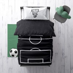 Duvet With Sherpa Football Single Size