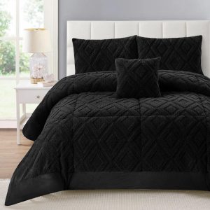 Duvet With Sherpa Rhombus Queen Size