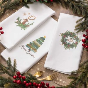 Christmas Kitchen Towels Christmas Tree Set 3Pcs