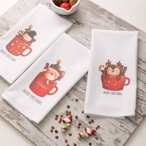 Christmas Kitchen Towels Hohoho Set 3Pcs
