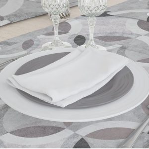 Tablecloth Circles Grey